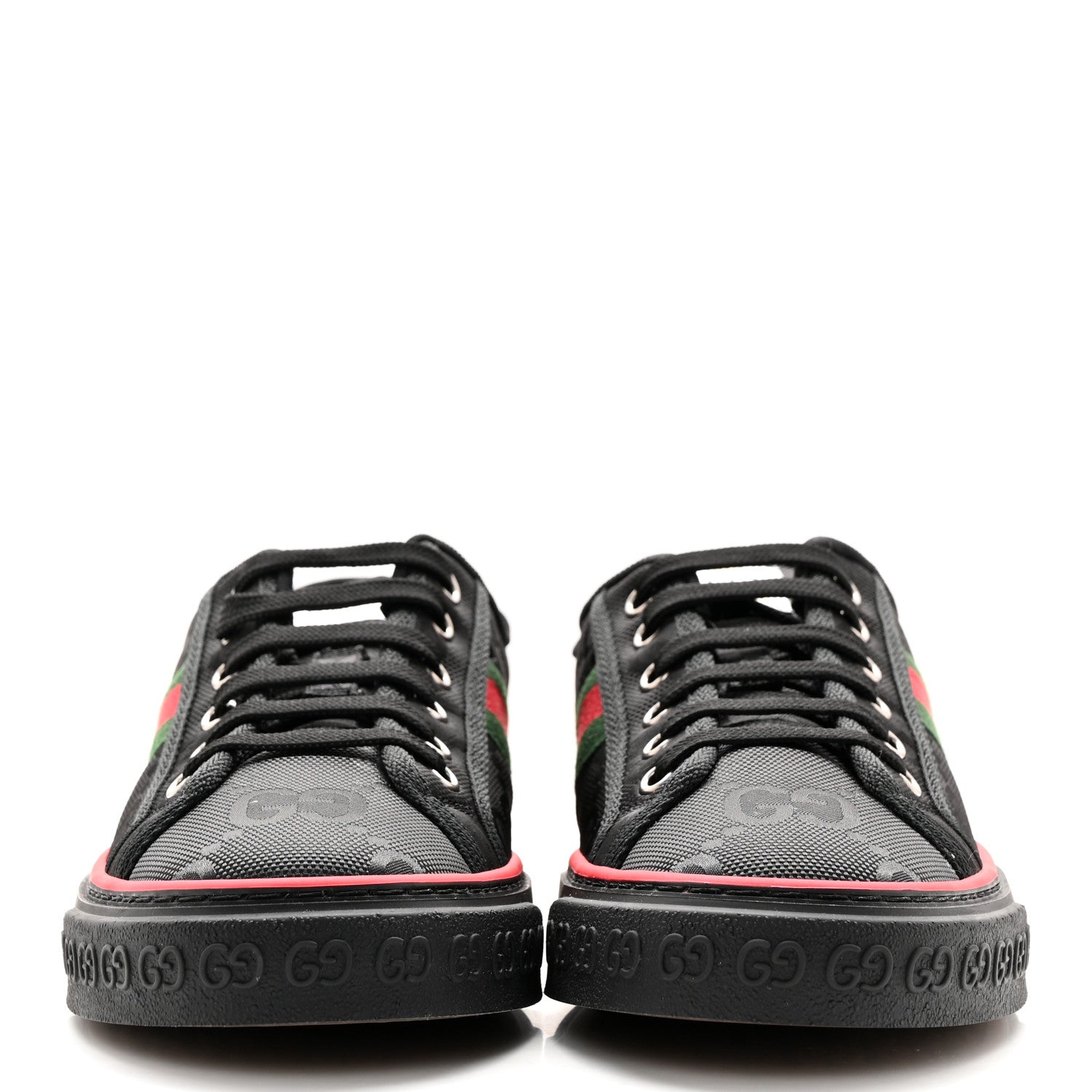 Gucci Econyl Nylon Web Monogram Off The Grid Womens 1977 Tennis Sneakers 39.5 Black 2 of 7