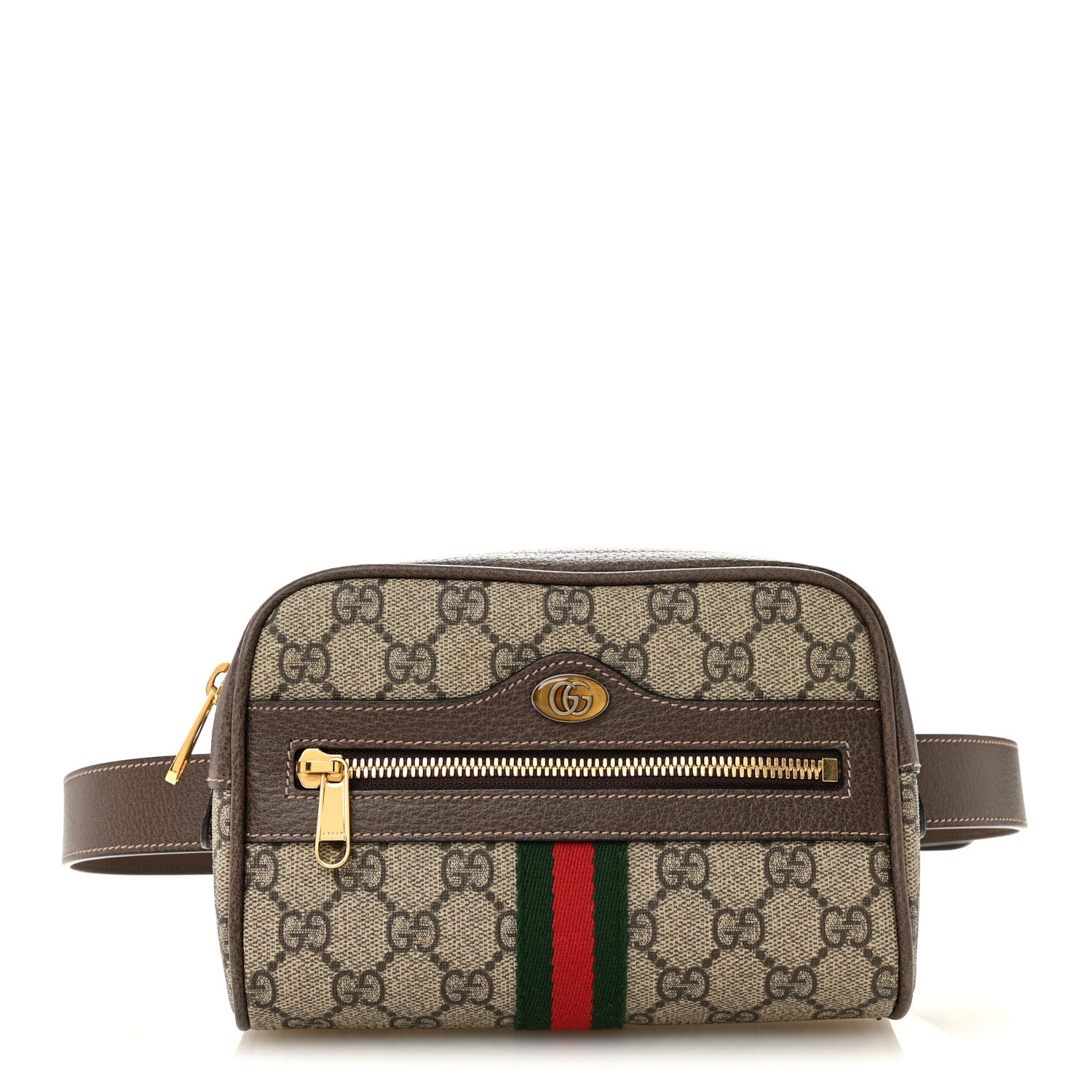 Gucci GG Supreme Monogram Web Small Ophidia Belt Bag Dark Brown 1 of 13