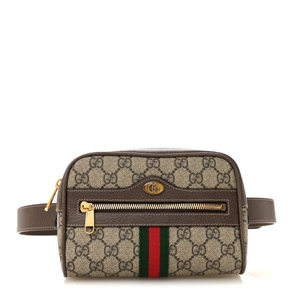 Gucci GG Supreme Monogram Web Small Ophidia Belt Bag Dark Brown 1 of 13