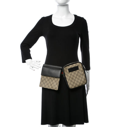 Gucci GG Supreme Monogram Web Belt Bag Black 2 of 11