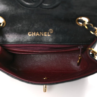 Chanel Lambskin Quilted Mini Square Flap Bag Black 5 of 8