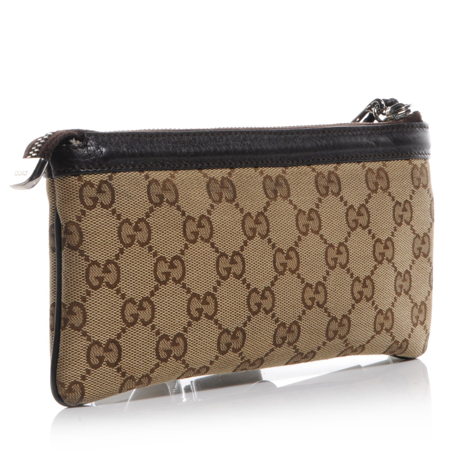 Monogram Horsebit Wristlet Brown