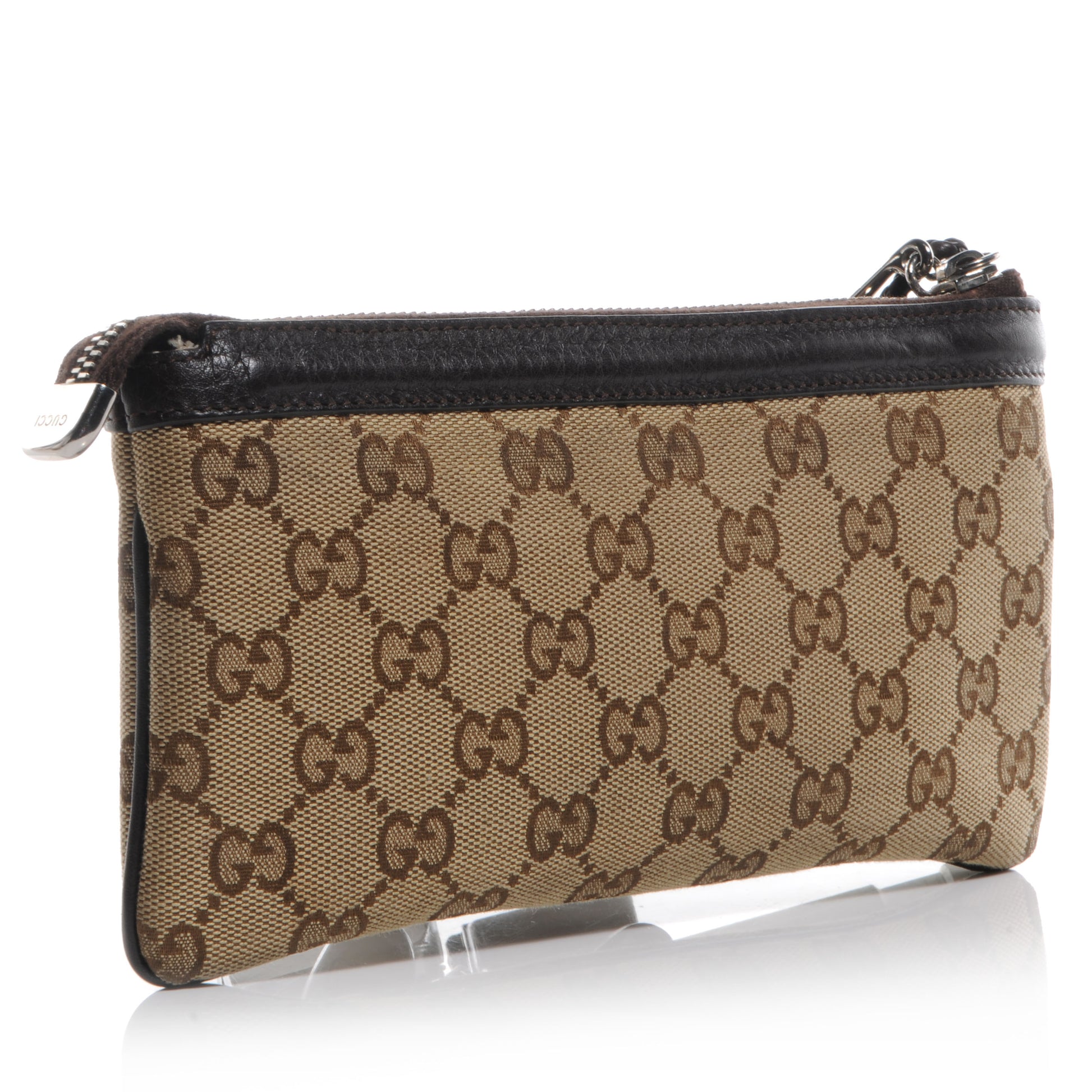 Gucci Monogram Horsebit Wristlet Brown 3 of 8