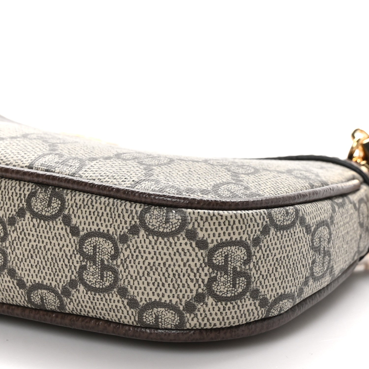 Gucci GG Supreme Monogram Textured Dollar Calfskin Mini Ophidia Chain Bag Beige Ebony 10 of 10
