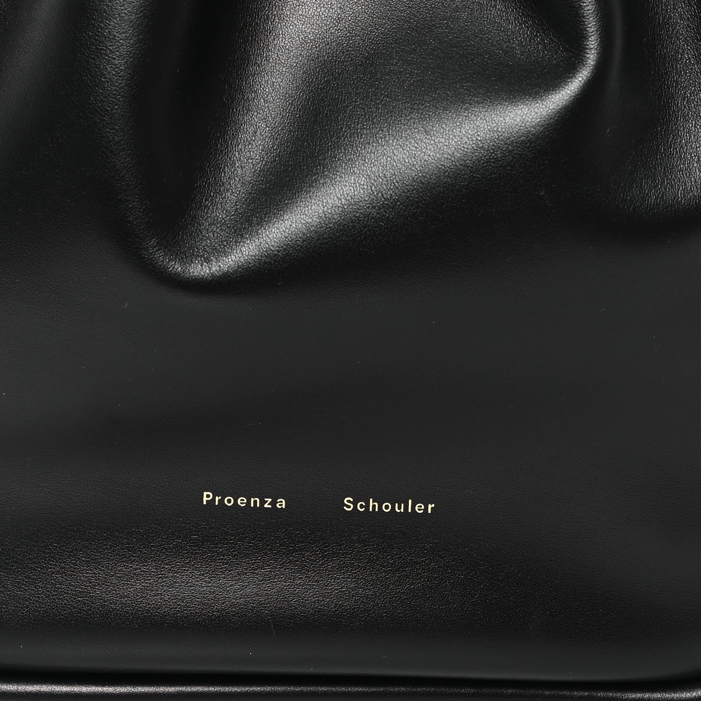 Calfskin Large Ruched Tote Black