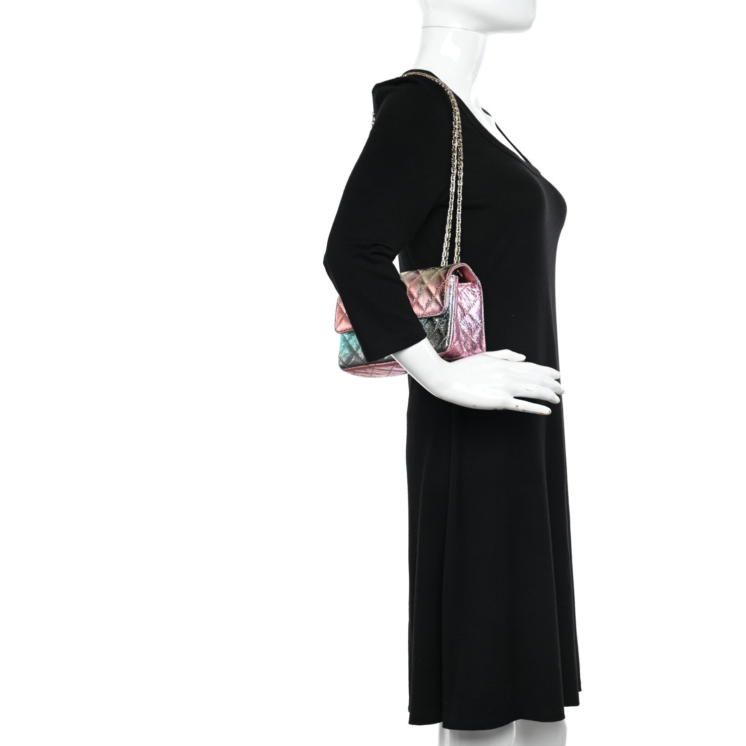 Chanel Metallic Goatskin Quilted Mini 2.55 Reissue Flap Multicolor 2 of 10