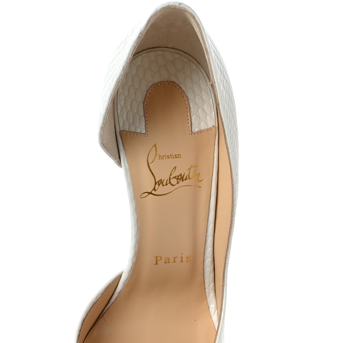 Snakeskin Embossed Iriza 100 Pumps 37.5 White