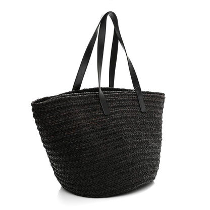 Saint Laurent Raffia Medium Panier Bag Black 3 of 10