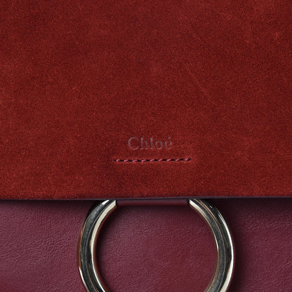Chloe Calfskin Suede Medium Faye Shoulder Bag Plum Purple 8 of 10