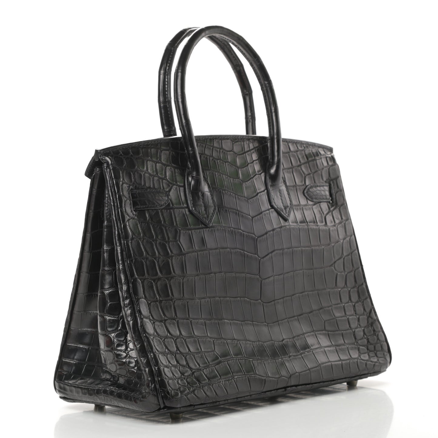 Matte Niloticus Crocodile Birkin 30 Black