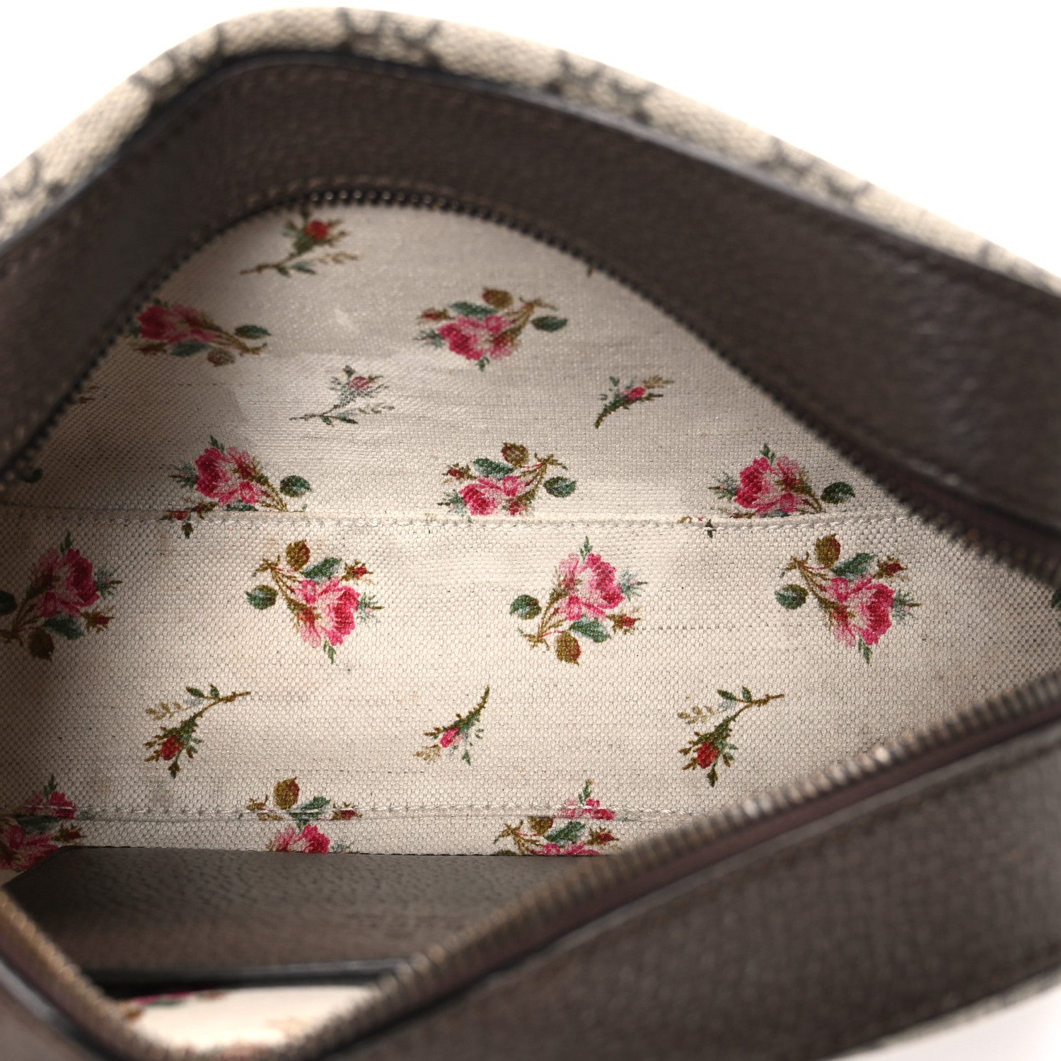Gucci GG Supreme Monogram Web Neo Vintage Shoulder Bag Beige New Acero Crop 4 of 12