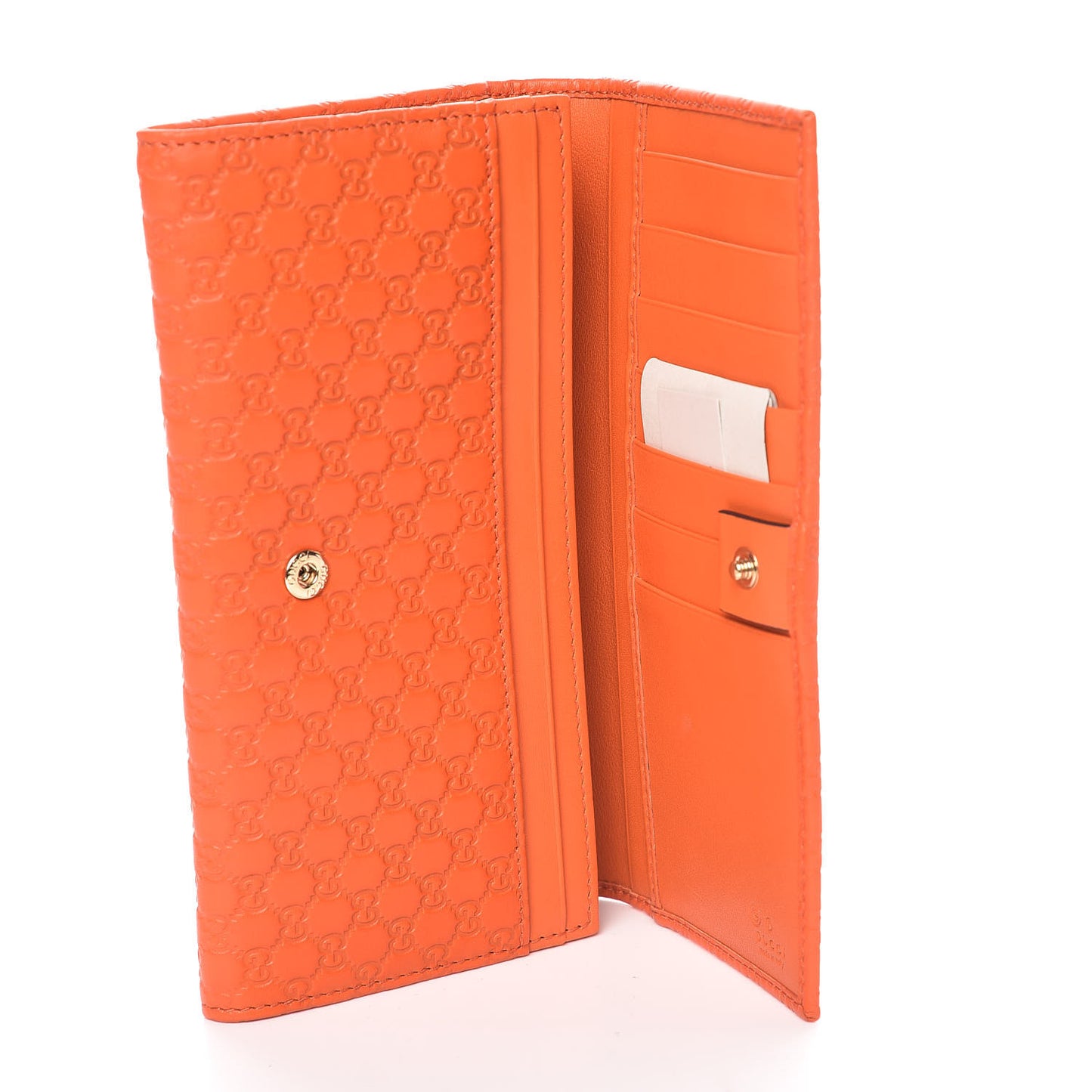 Soft Microguccissima Continental Wallet Sun Orange