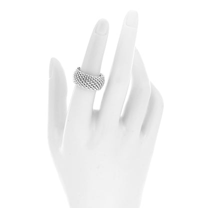 Tiffany Sterling Silver Somerset Mesh Ring 51 5.75 2 of 4