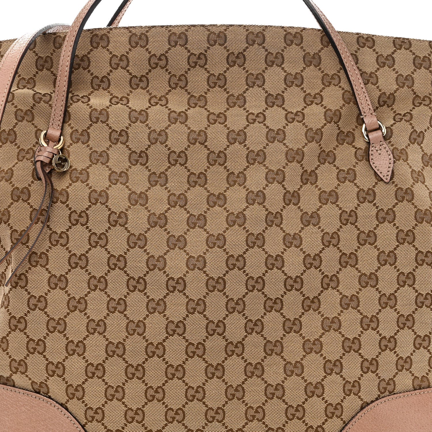 Gucci Monogram Large Bree Foldover Tote Beige Soft Pink 9 of 14