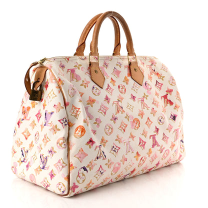 Louis Vuitton Watercolor Aquarelle Speedy 30 White 3 of 9