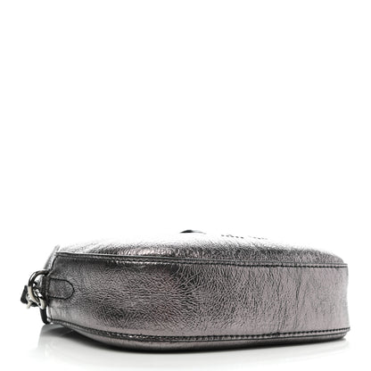 Stella McCartney Metallic Eco Alter Nappa Perforated Logo Convertible Belt Bag Silver 4 of 8