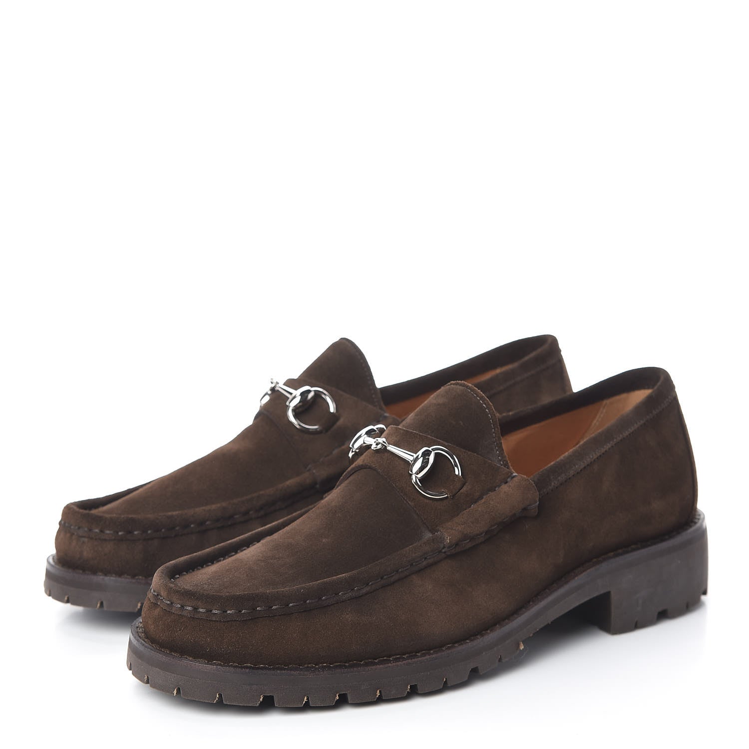 Gucci Suede Mens Horsebit Lug Sole Loafers 8.5 Jasper 3 of 11