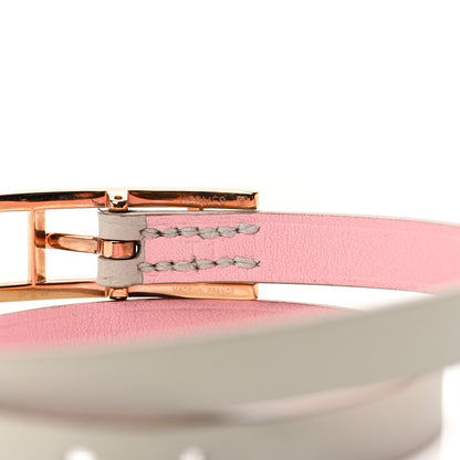 Hermes Swift Behapi Double Tour Bracelet T2 Rose Sakura Gris Perle 5 of 6