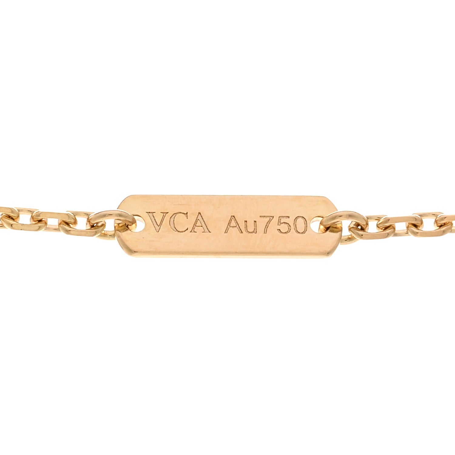 Van Cleef & Arpels 18K Yellow Gold Black Onyx Vintage Alhambra Pendant Necklace 4 of 6