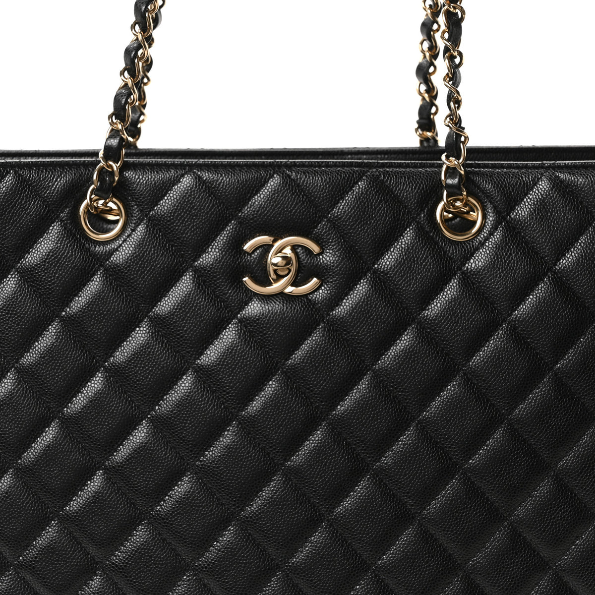 Chanel Caviar Quilted Large Classic Shopping Tote Black 8 of 10