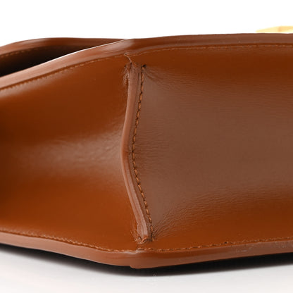 Saint Laurent Calfskin Canvas Carre Satchel Beige Brown 9 of 10