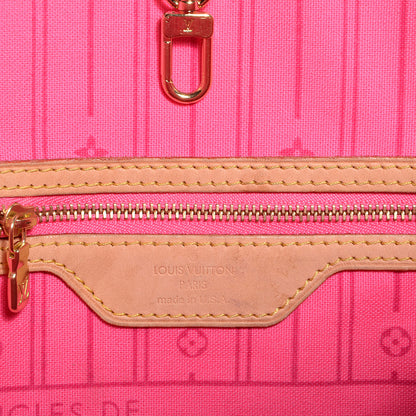 Louis Vuitton Monogram Roses Neverfull MM 6 of 7