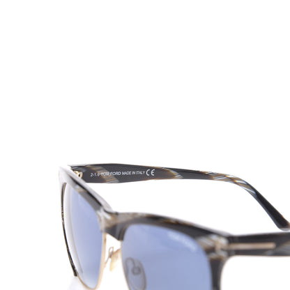 Tom Ford Thea Sunglasses TF366 Blue Brown Horn 5 of 8