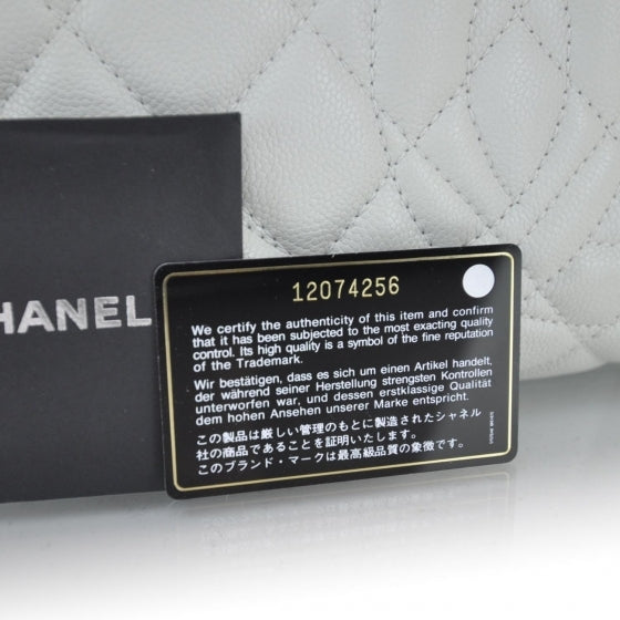 Chanel Caviar Quilted Large Timeless Bowler White 9 of 9