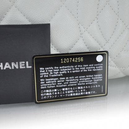 Chanel Caviar Quilted Large Timeless Bowler White 9 of 9