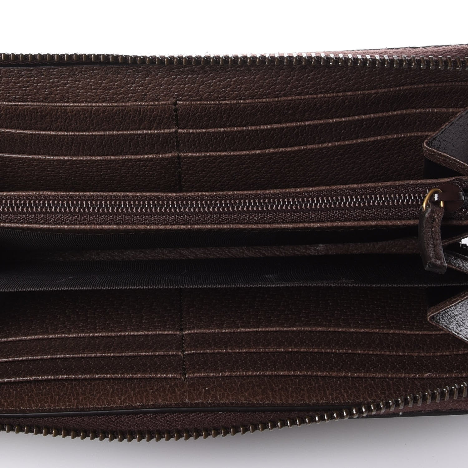 Gucci GG Supreme Monogram Web Ophidia Zip Around Wallet Brown 4 of 8