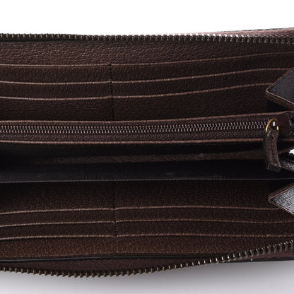 Gucci GG Supreme Monogram Web Ophidia Zip Around Wallet Brown 4 of 8
