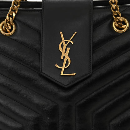 Saint Laurent Calfskin Y Quilted Monogram Large Loulou Shopper Black 10 of 10