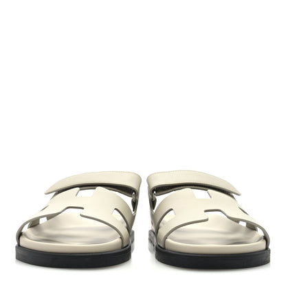 Hermes Calfskin Womens Chypre Sandals 39 Beige Esquisse 3 of 8