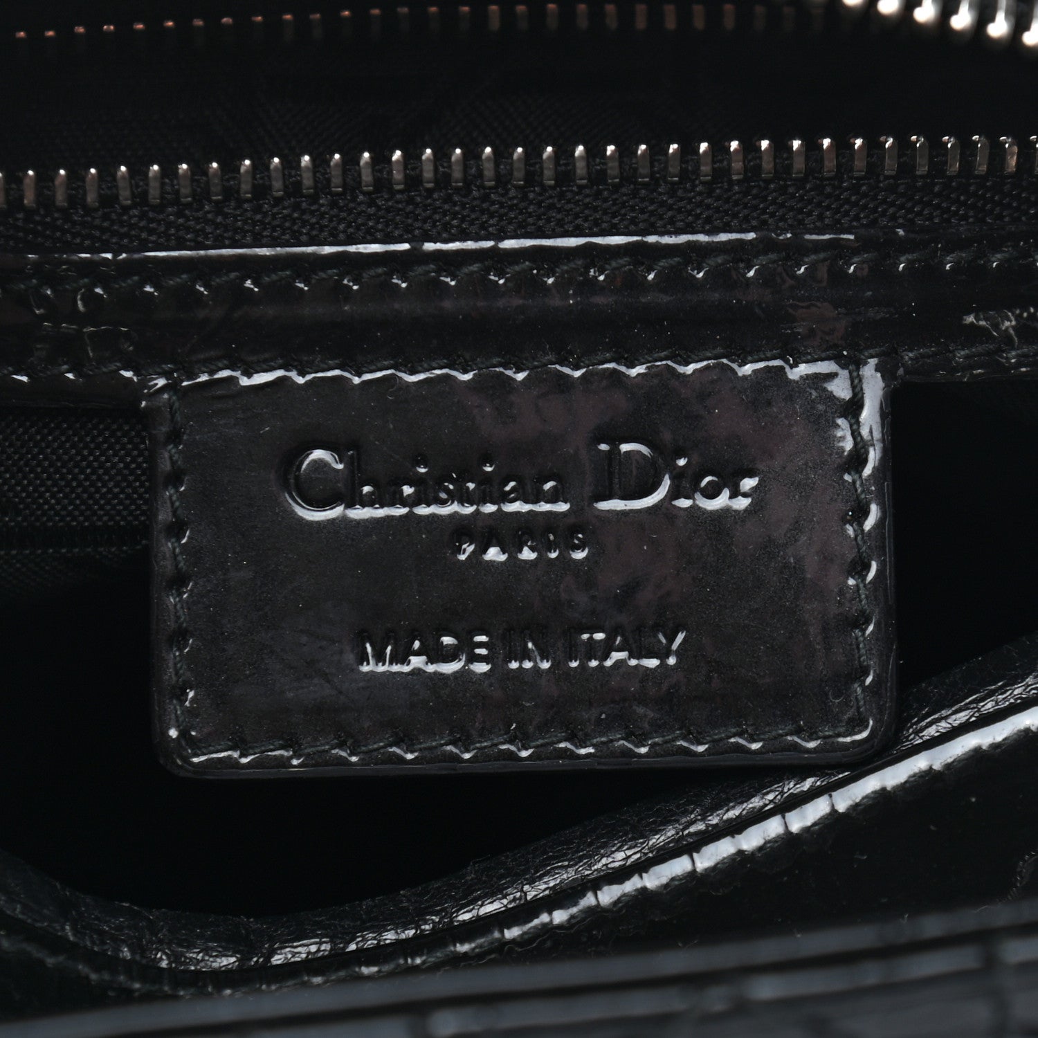 Christian Dior Patent Cannage Medium Lady Dior Black 6 of 9