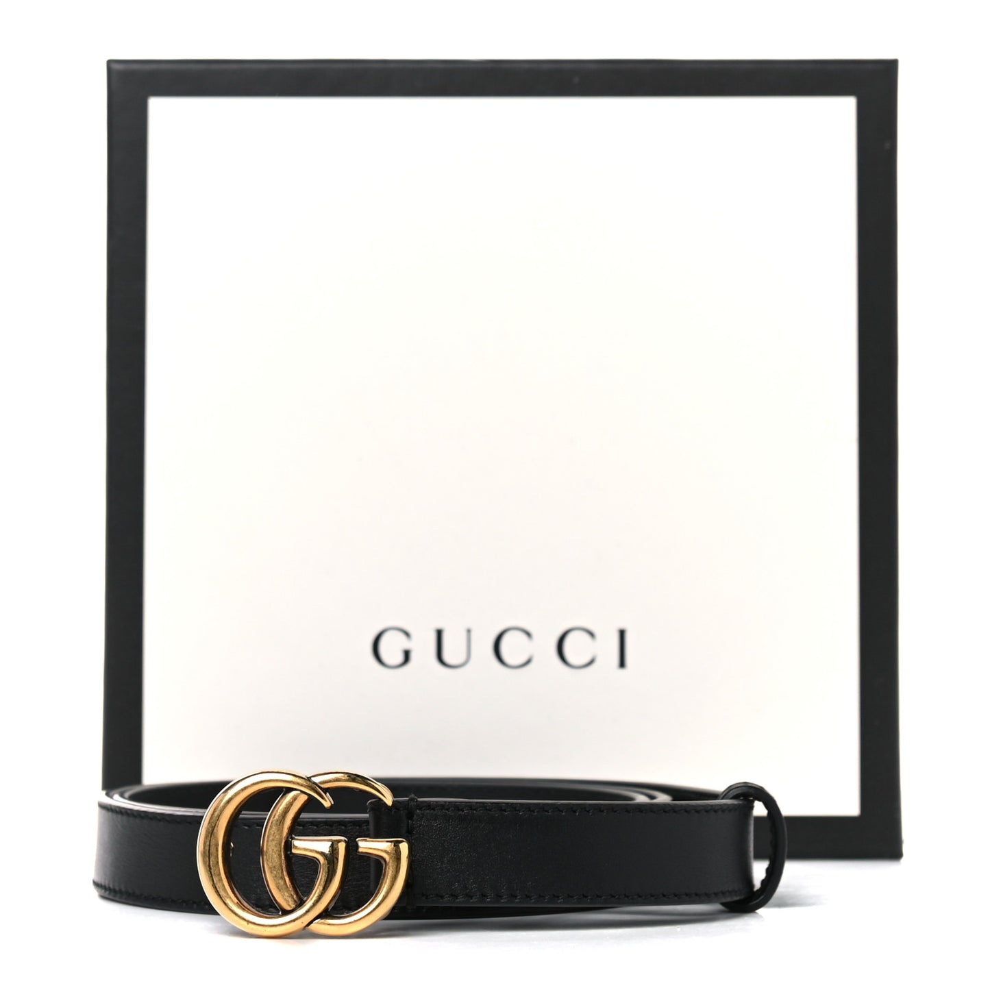 Calfskin Double G 20mm Belt 85 34 Black