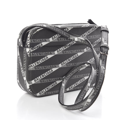 Balenciaga Coated Canvas Losange Monogram S Camera Bag Black Grey 3 of 9