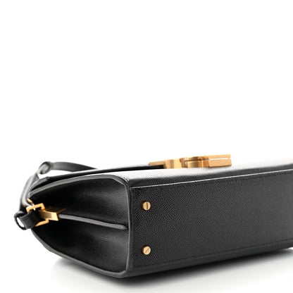 Saint Laurent Grain de Poudre Mini Classic Monogram Cassandra Top Handle Black 8 of 9