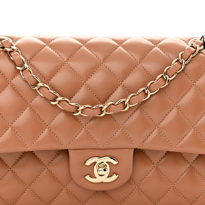 Chanel Lambskin Quilted Medium Double Flap Brown 8 of 11