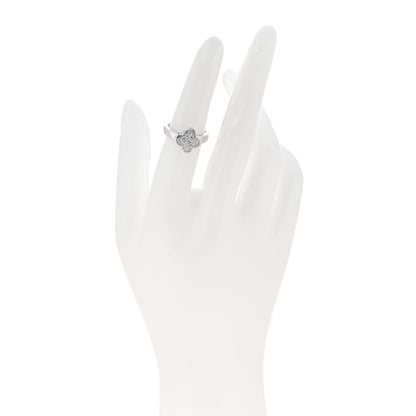 Van Cleef & Arpels VAN CLEEF & ARPELS 18K White Gold Diamond Pure Alhambra Ring 51 5.75 2 of 5