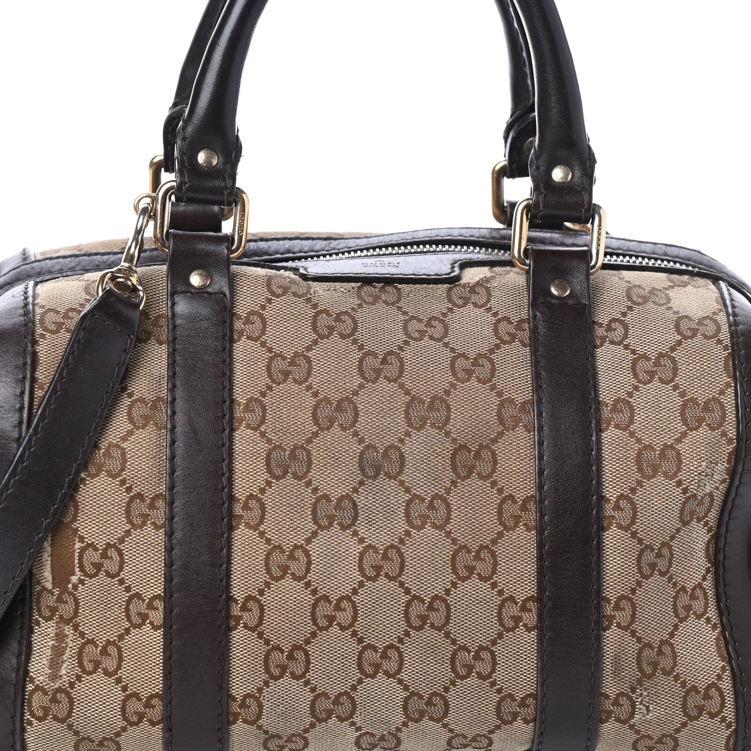 Gucci Monogram Small Boston Dark Brown 11 of 13
