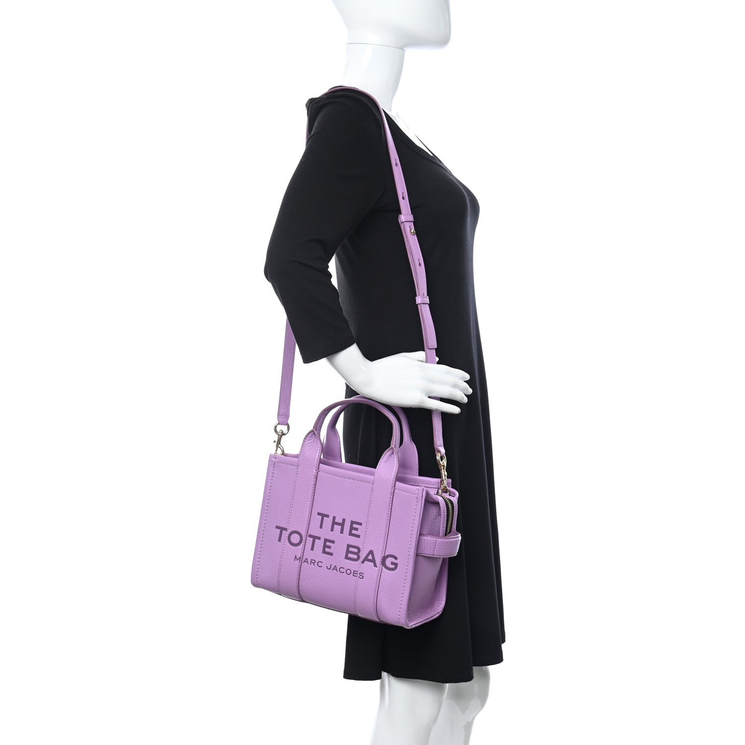 Marc Jacobs Grained Calfskin Small The Tote Bag Regal Orchid 2 of 9