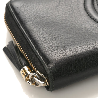 Gucci Pebbled Calfskin Soho Zip Around Wallet Black 7 of 8
