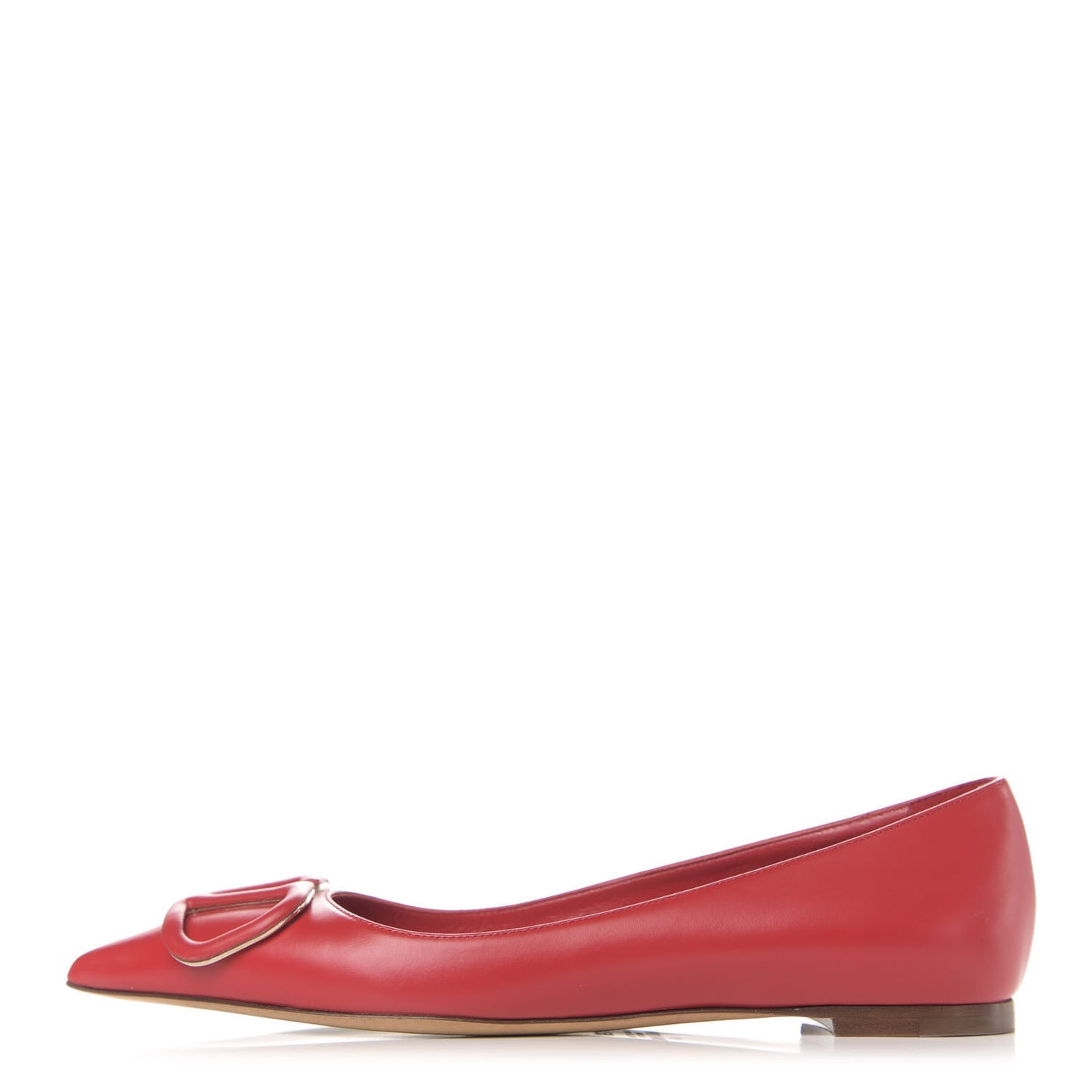 Nappa Vlogo Flats 35.5 Rouge Pur