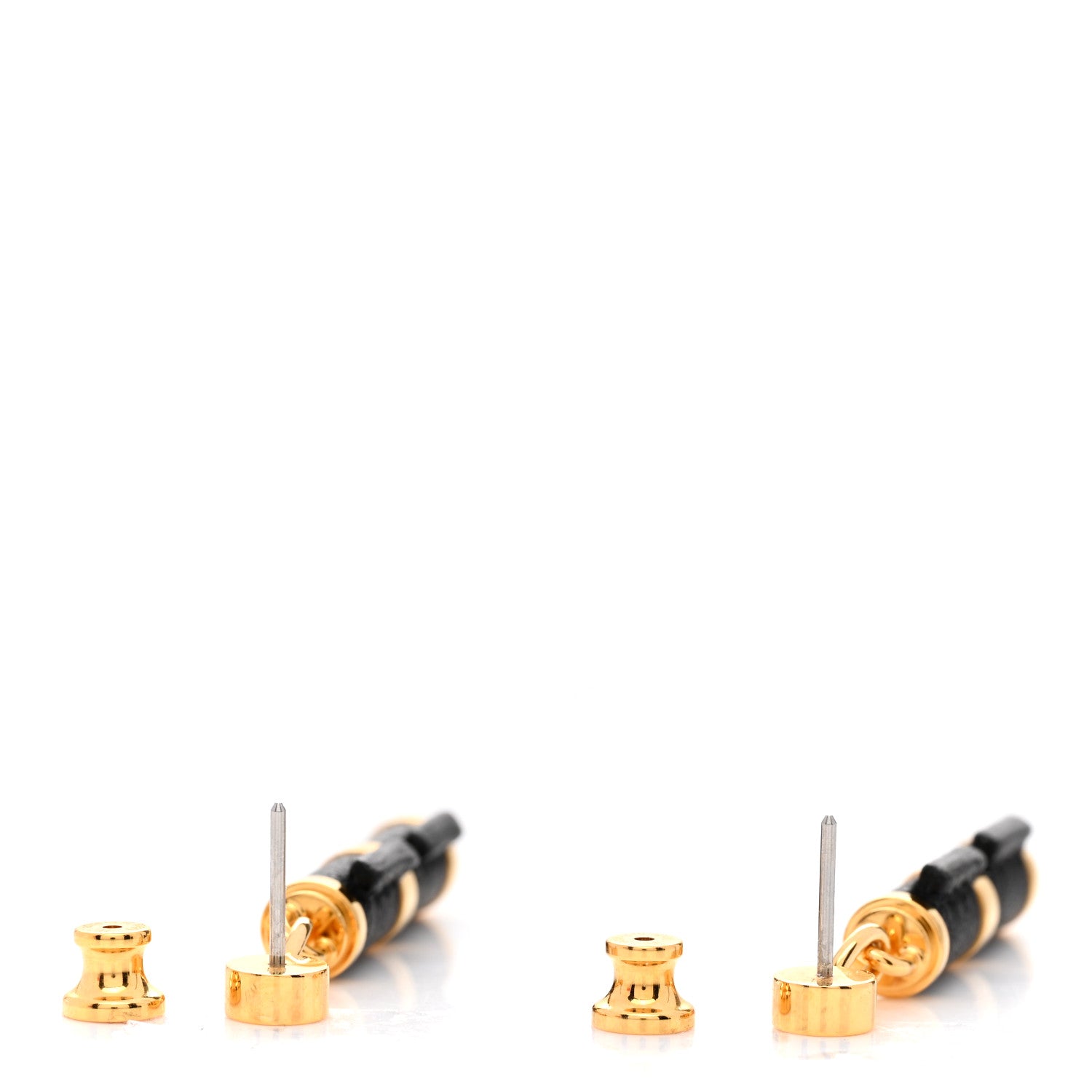Hermes Swift PM Charniere Earrings Black 3 of 5
