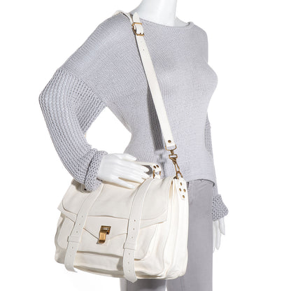 Proenza Schouler Lambskin PS1 Large Satchel White 2 of 15