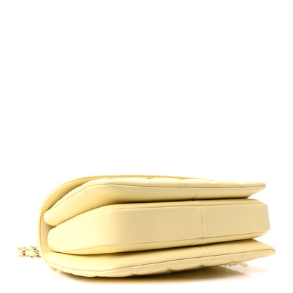 Chanel Lambskin Quilted Small Trendy Chain CC Dual Handle Flap Bag Yellow 7 of 21