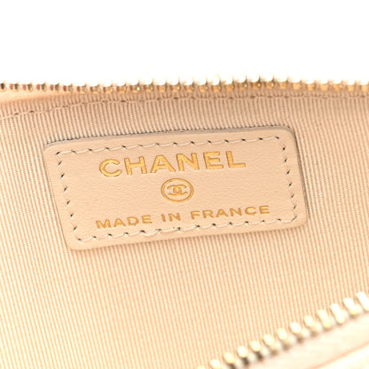 Chanel Caviar Quilted Classic iPhone Pouch Light Beige 6 of 7