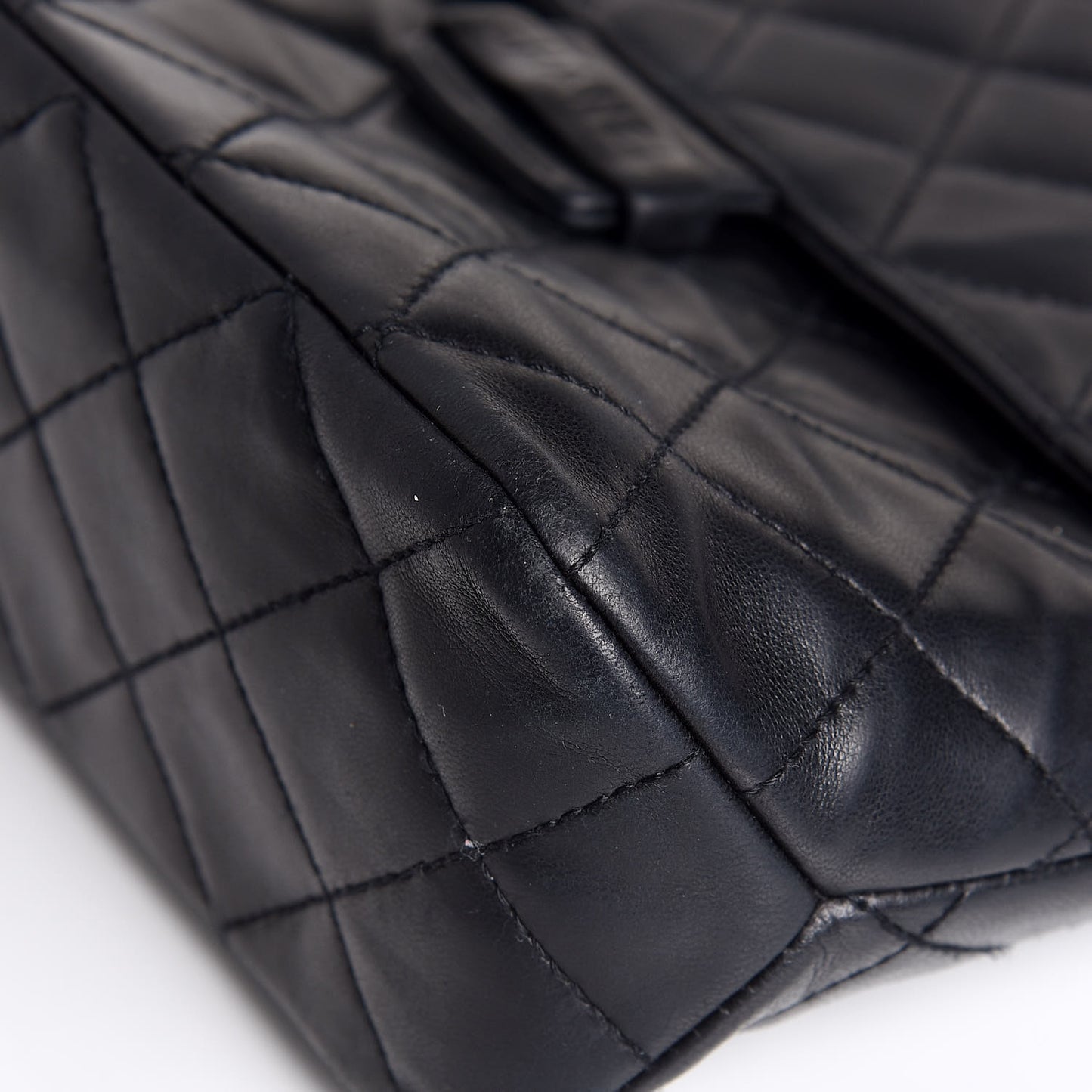 Lambskin Quilted Flap Black