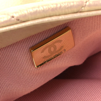Chanel Iridescent Lambskin Quilted Medium Chanel 19 Flap Pink 7 of 9