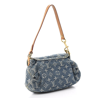 Louis Vuitton Monogram Denim Mini Pleaty Blue 3 of 10